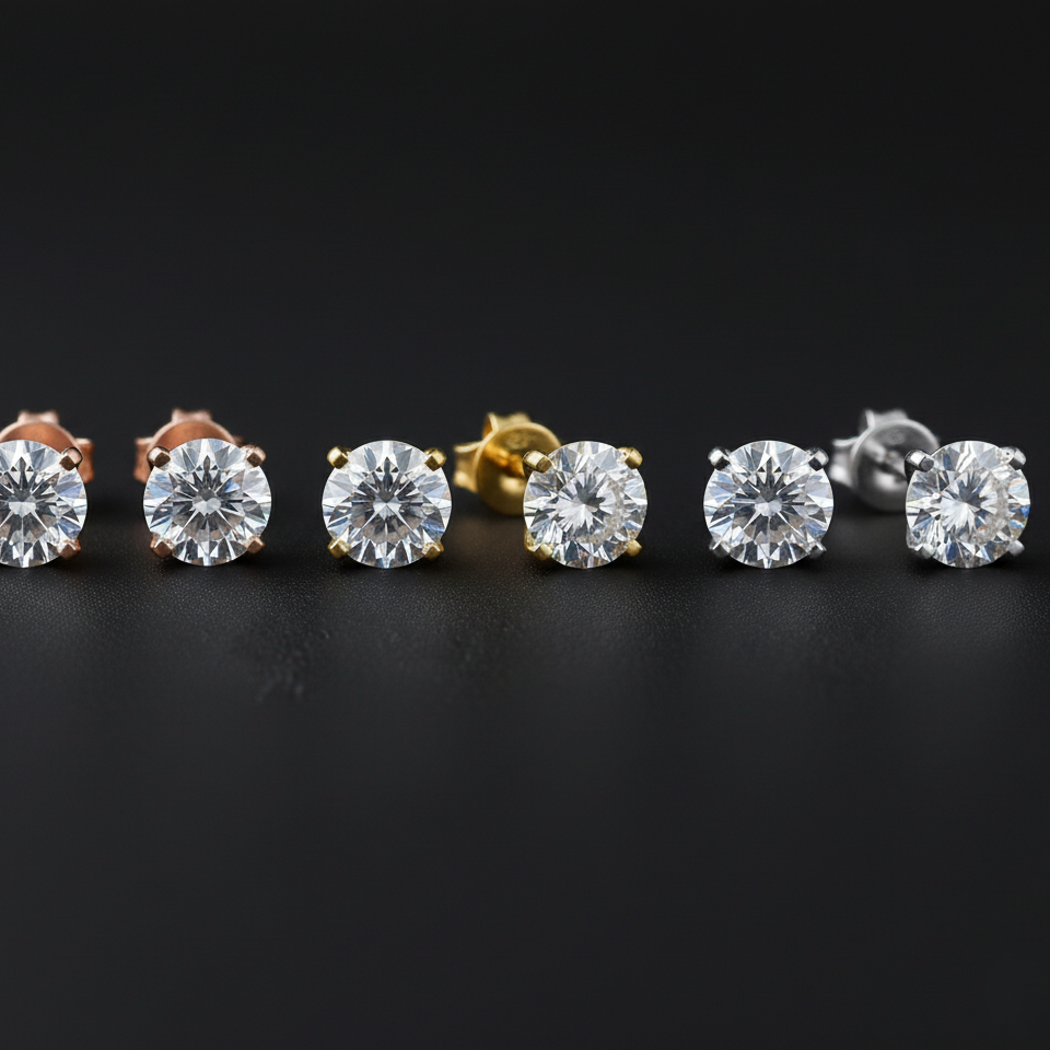 NoName - Solitaire Stud Earrings