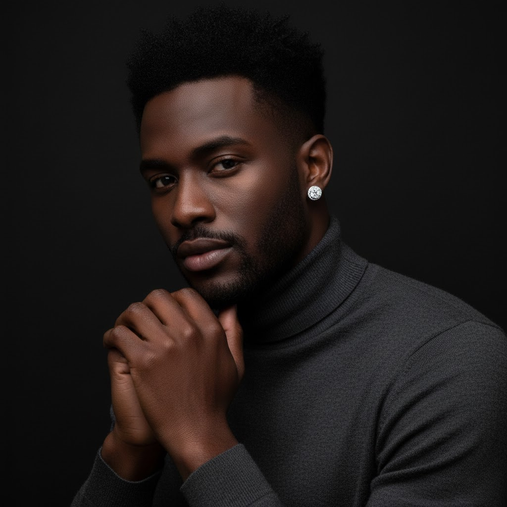 NoName - Round Halo Stud Earrings