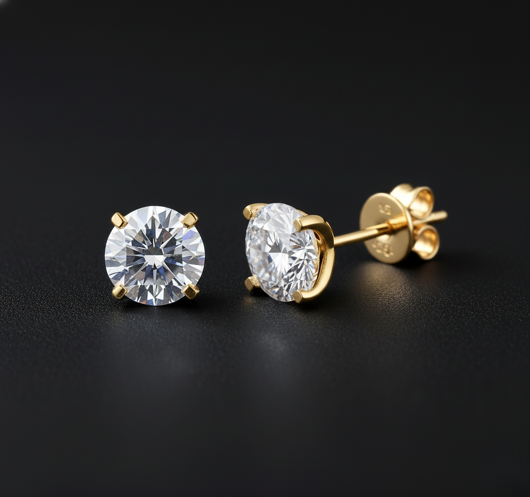 NoName - Solitaire Stud Earrings