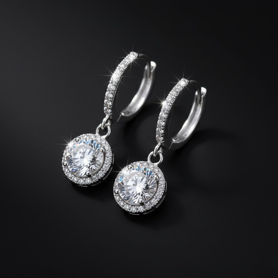 NoName - Round Huggie Hoop Earrings